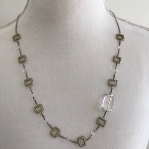 Banana Republic Gold Tone and Crystal Necklace